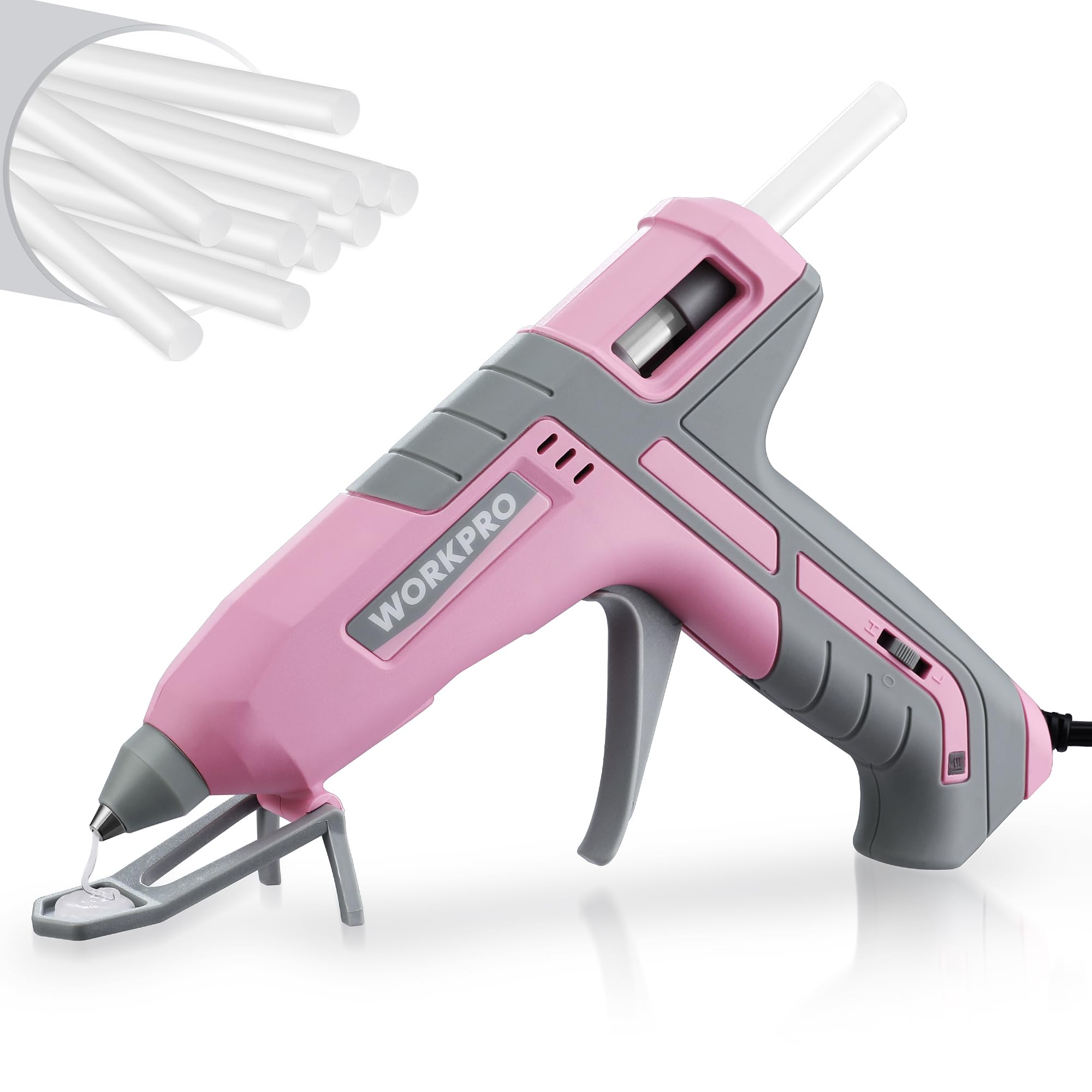 WORKPRO Hot Glue Gun Full-Size front view for versatile crafts
