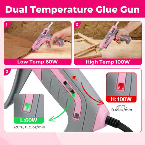 WORKPRO Hot Glue Gun preheats in 90 seconds for quick craft sessions
