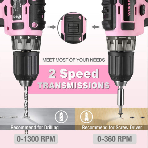 WorkPRO HSS drill bits set for versatile drilling tasks.
