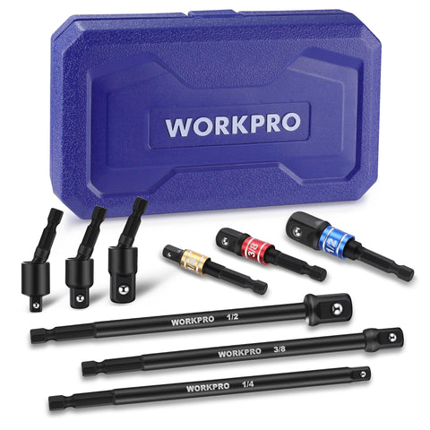 WorkPRO basic 1/4-drive adapter for fast, secure bit changes.
