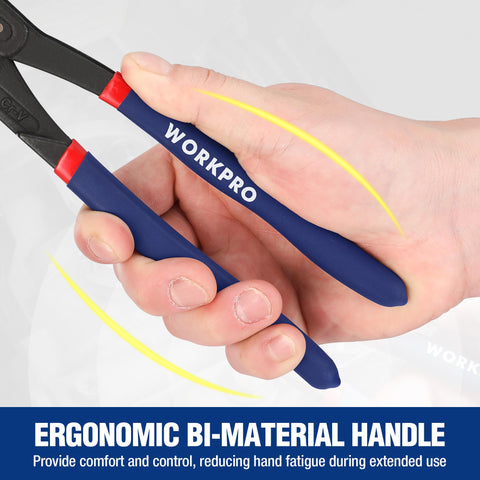 WORKPRO polished jaw surface resists corrosion for longevity.