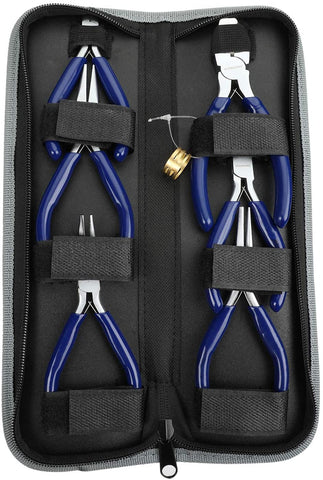 WORKPRO bent nose pliers reach tight spots in intricate designs.
