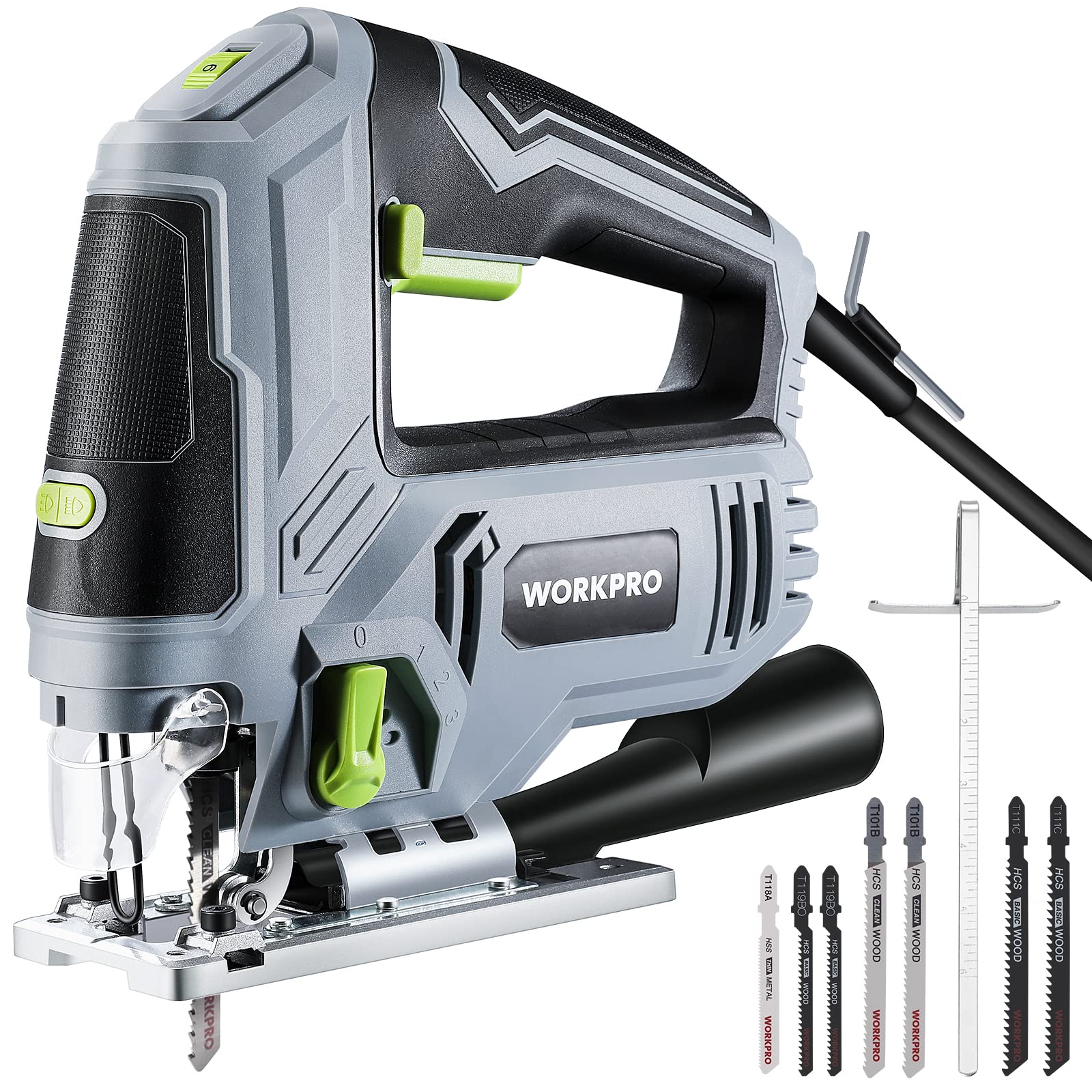 WORKPRO jigsaw blade-change for fast, precise cuts