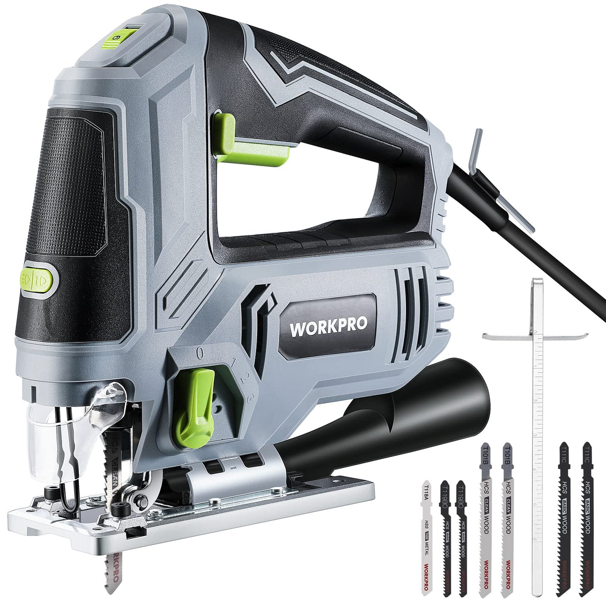 WORKPRO jigsaw blade-change for fast, precise cuts