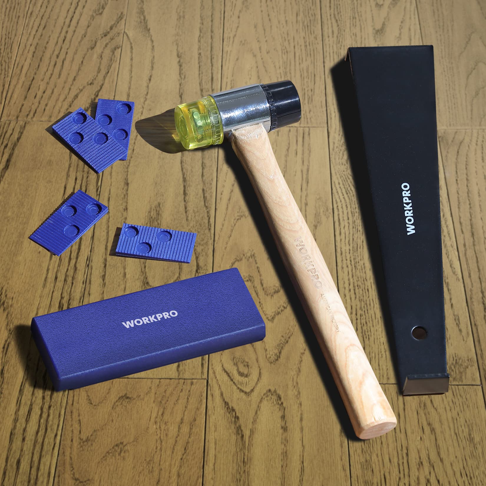 WORKPRO tools in use on a laminate flooring project