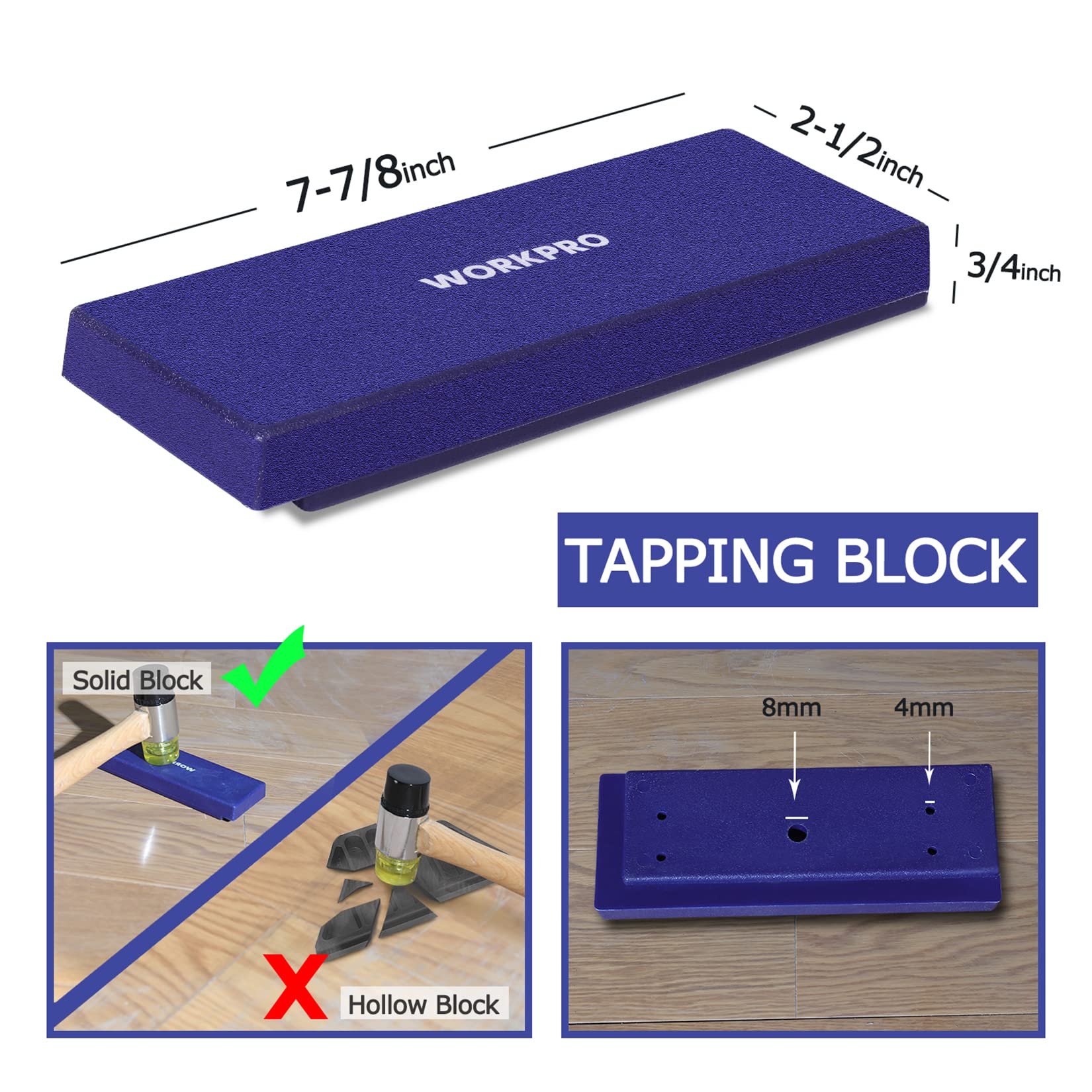 WORKPRO spacers with non-slip slots ensuring even gaps