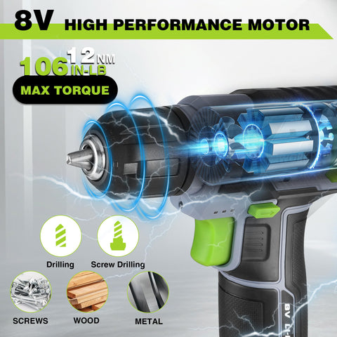WORKPRO LED trigger light improves visibility in tight or dark spaces.