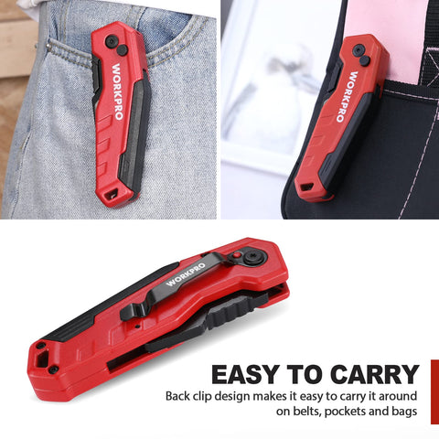 WORKPRO lightweight design is easy to carry in a pocket
