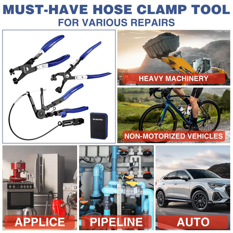 WORKPRO locking mechanism provides secure one-handed operation during clamps.