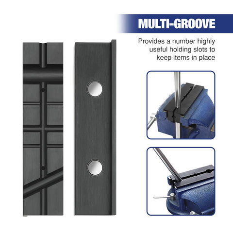 WORKPRO magnetic vise jaw pads stay in place for steady clamping