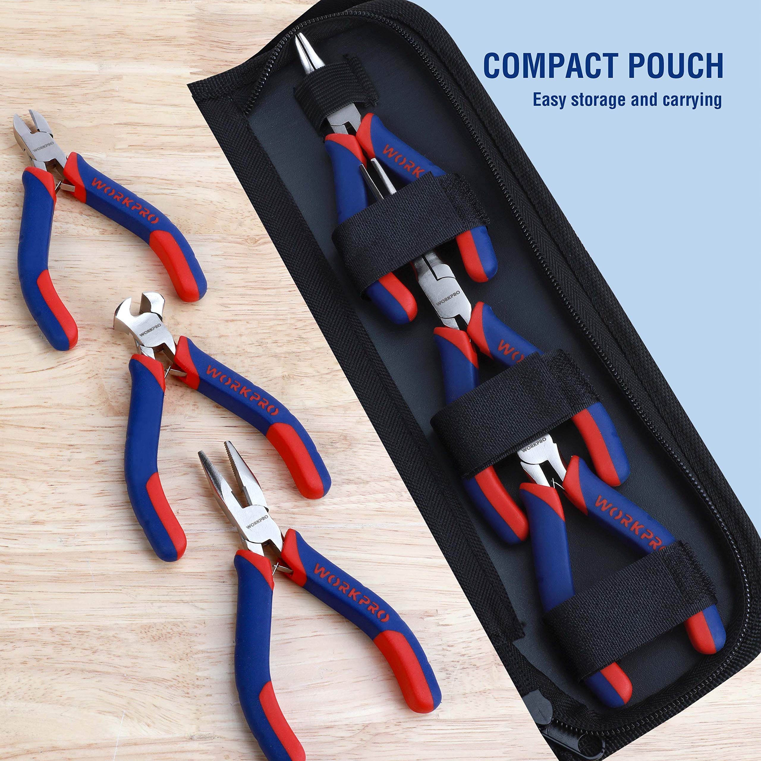 WORKPRO mini end cutting pliers trimming small wires efficiently