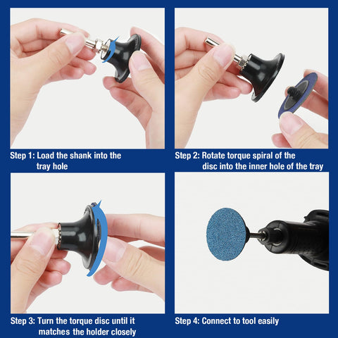 WORKPRO mini flap discs provide precise edge work and smooth finishing