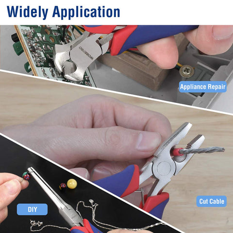 WORKPRO mini linesman pliers with steady grip and control