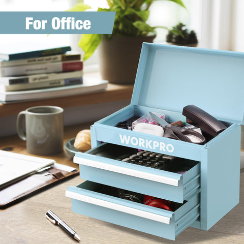 Lightweight 5.2 lb WORKPRO toolbox for easy transport