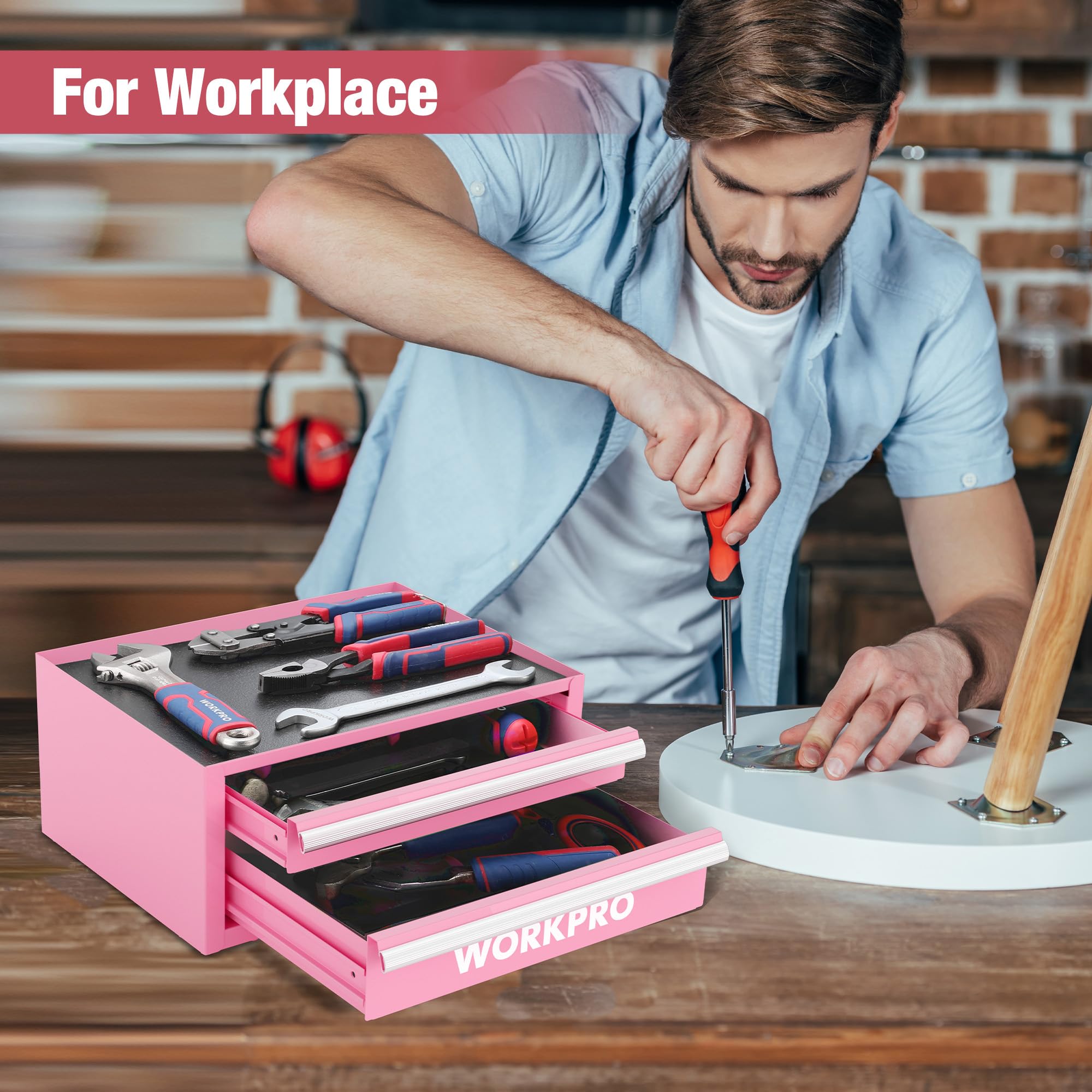 WORKPRO magnetic drawer catches prevent slips and spills