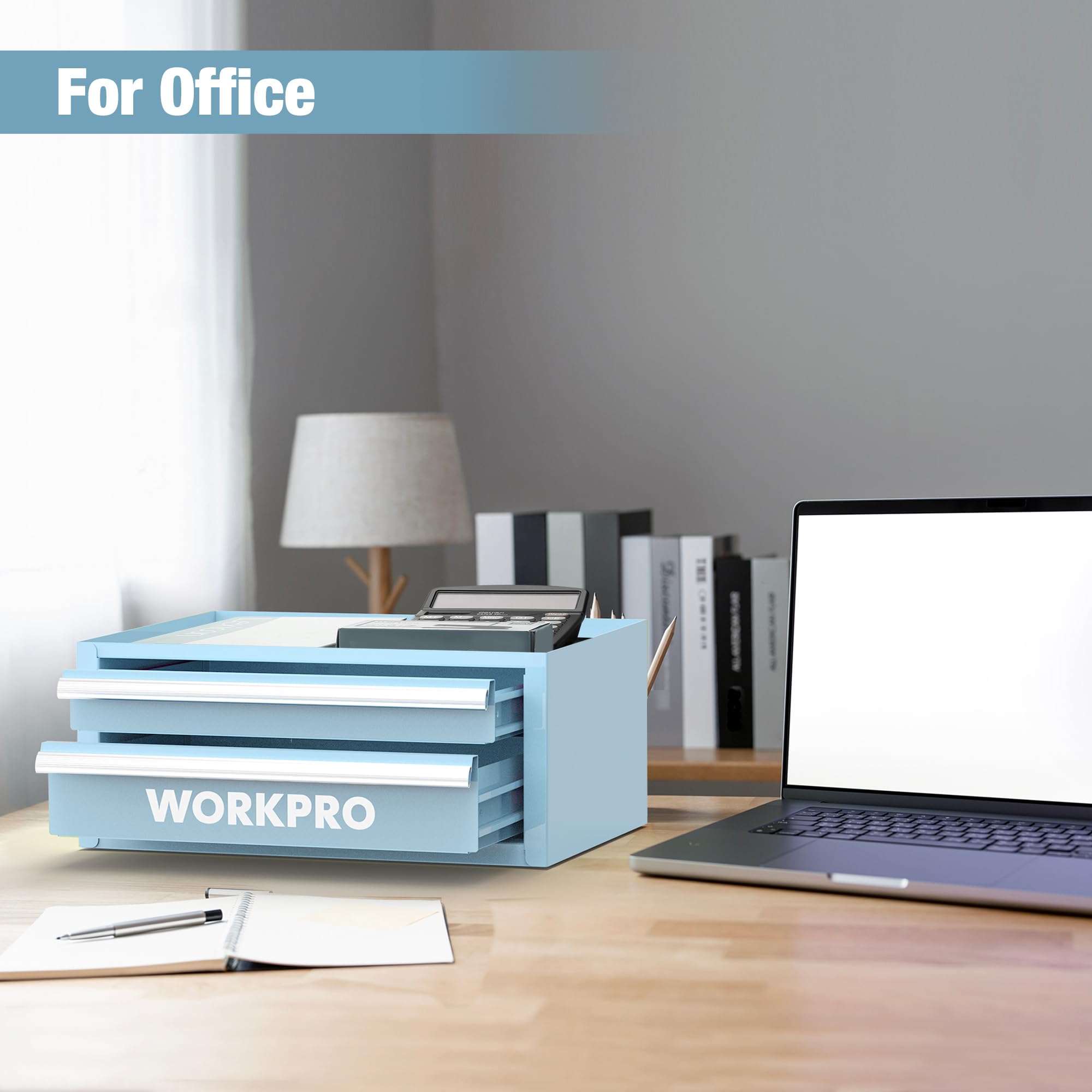 WORKPRO macaron-colored toolbox adds cheerful style to any workspace