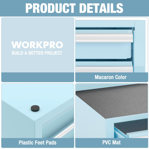 WORKPRO PVC liners protect contents and dampen tool movement