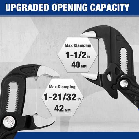 WORKPRO 7-inch pliers wrench showing multi-position gear for versatile control