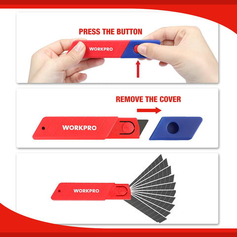 WORKPRO blades suitable for crafts, fabric, vinyl, and more