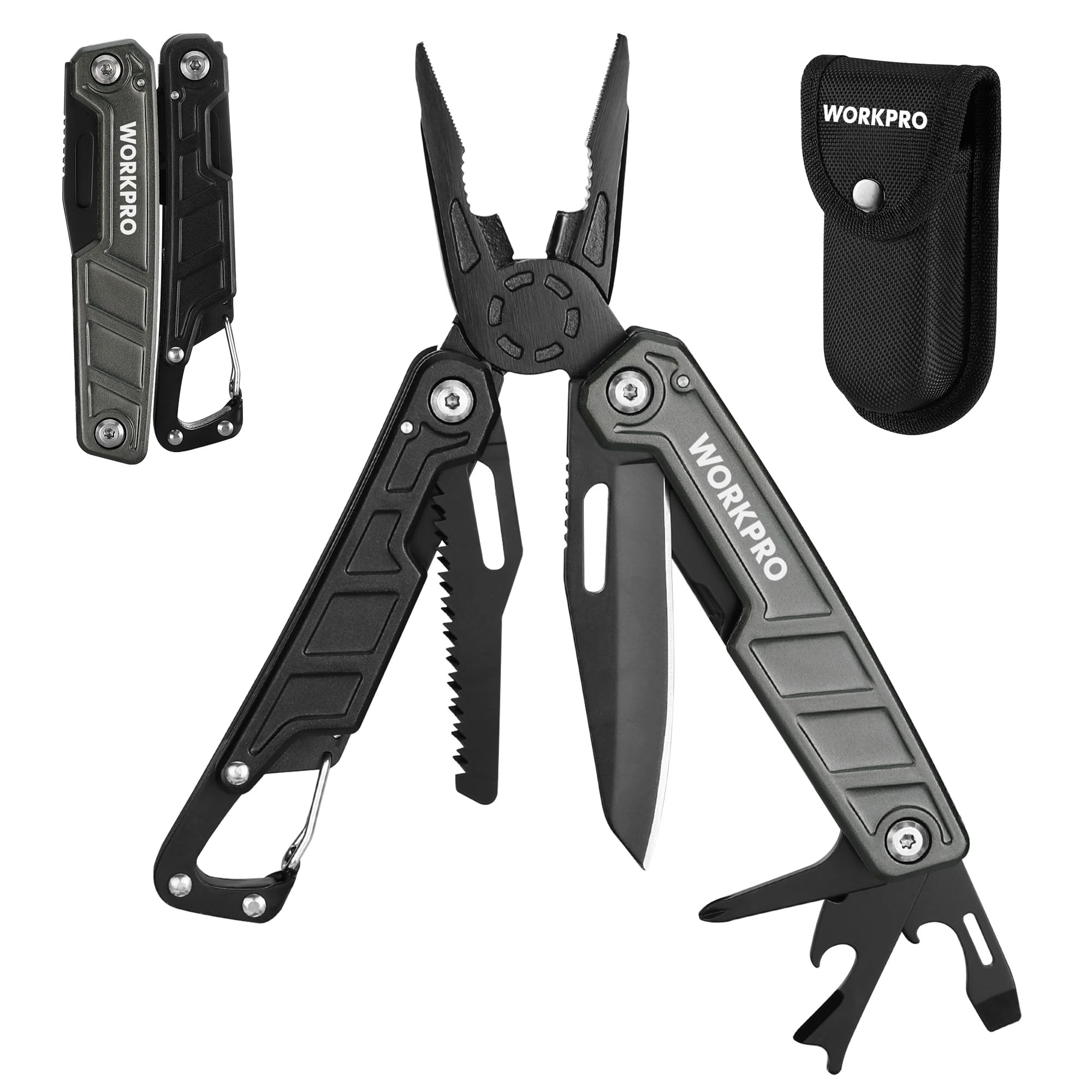 WORKPRO 11-in-1 multitool pliers for on-the-go repairs