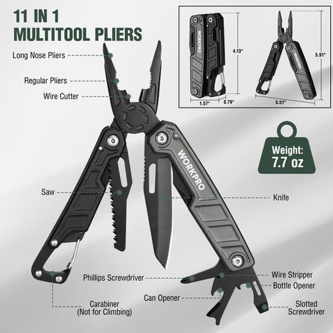 WORKPRO multitool wire cutter and pliers for precise cuts anywhere