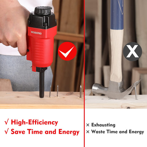 WORKPRO bent nail removal with nose guide for smoother punching
