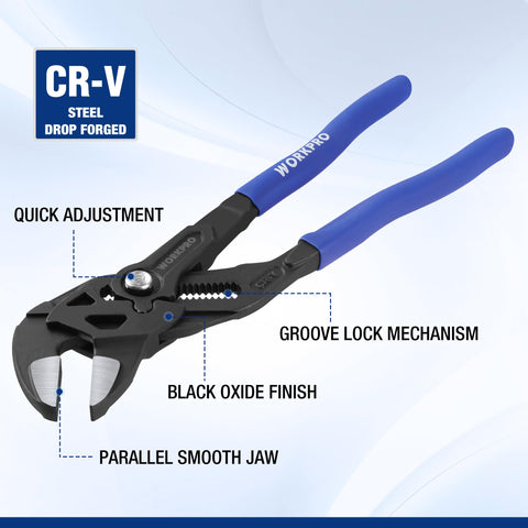WORKPRO openings of 7-10 inches handle a wide range of fasteners.