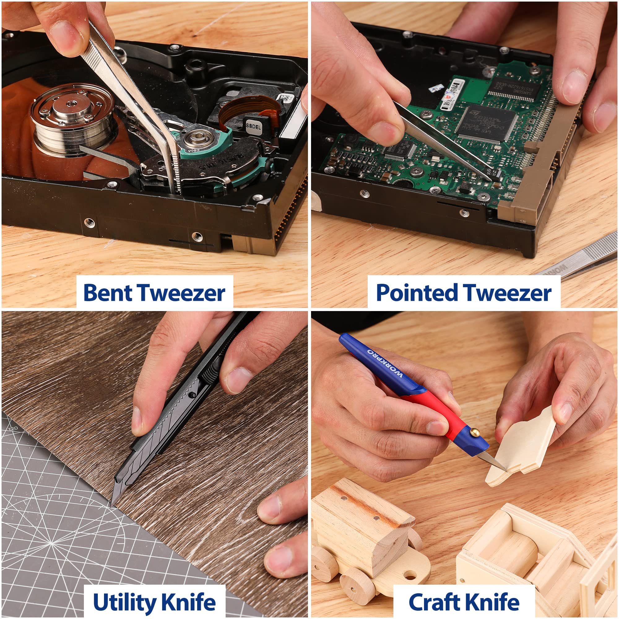 WORKPRO oxford cloth pouch stores tools for portable projects