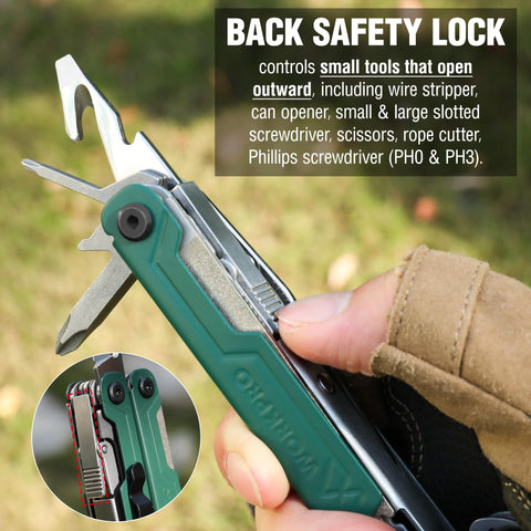 WORKPRO oxford sheath protects tool during transport.