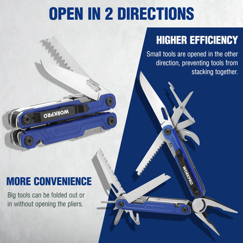 WORKPRO Oxford sheath protects the multitool during outdoor trips