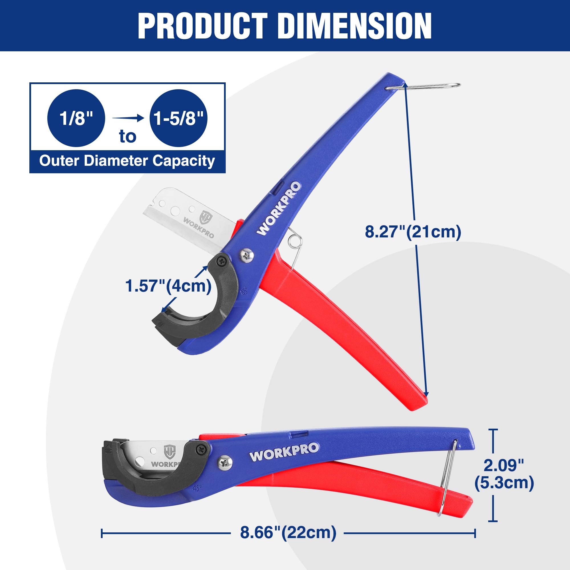 WORKPRO PEX Cutter with folded stand for square tube cutting