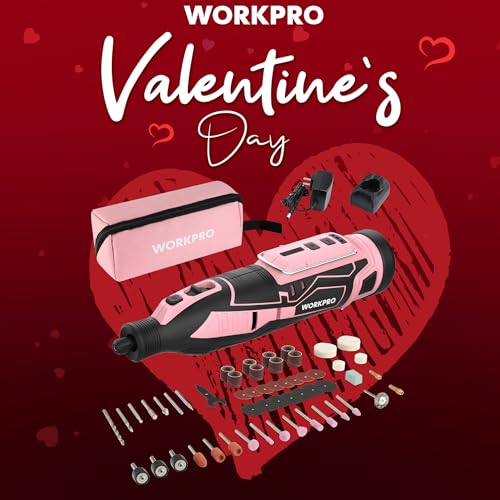 WORKPRO Pink 114-accessories pack enables fast material prep and detail work.