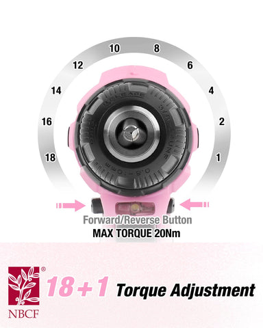 Eighteen-plus-one clutch and two speeds tailor torque for different tasks.