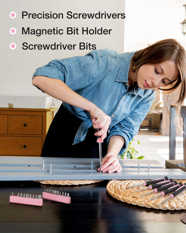 WORKPRO Pink Cable Ties for quick cable management.