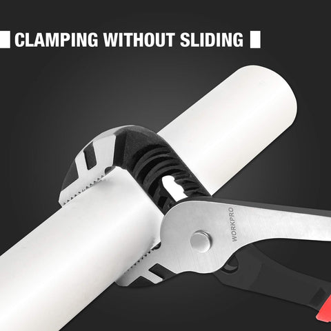 WORKPRO pliers securely grip nuts and bolts without slipping.