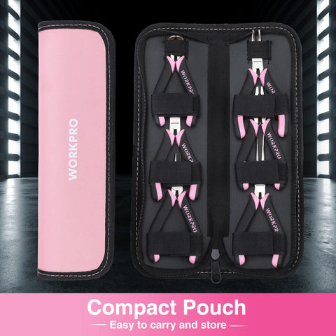 WORKPRO pliers in carrying pouch for organized setup