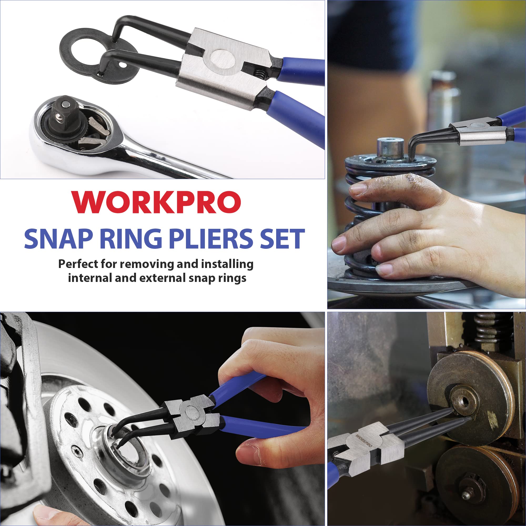 WORKPRO 0.07-inch precision tips enabling accurate ring fit and removal.