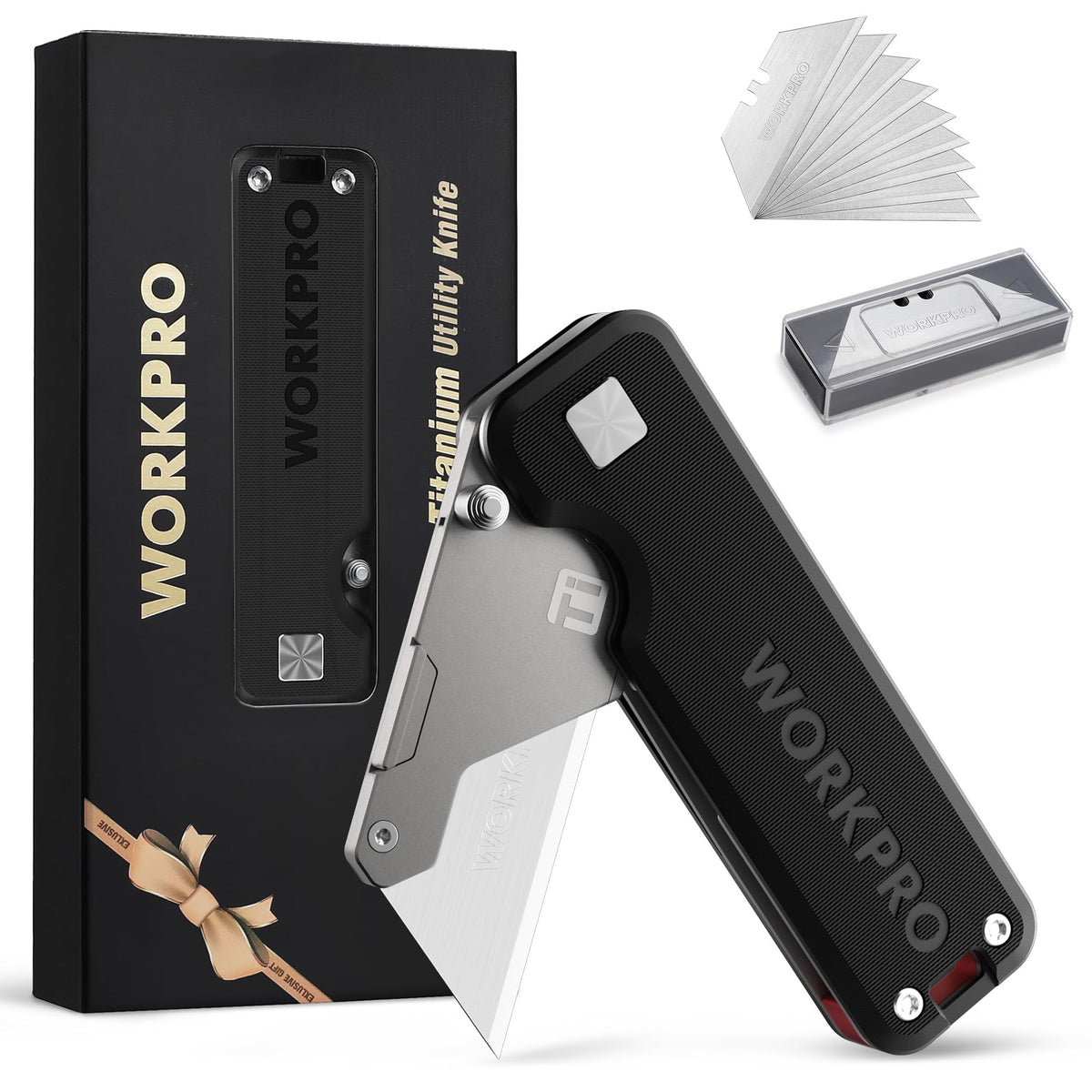 WORKPRO Premium Titanium Knife with unibody design for ultra-light precision.
