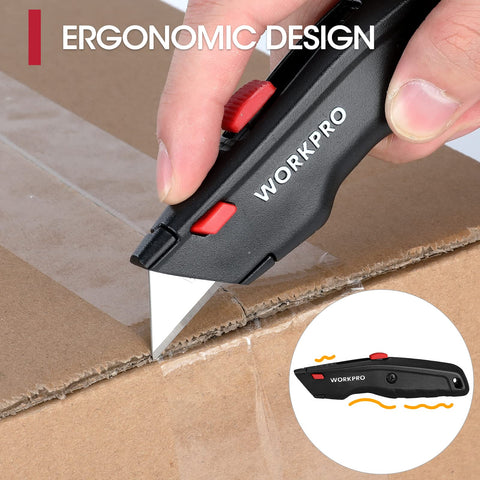 Durable aluminum alloy body resists rust for long-lasting box cutting