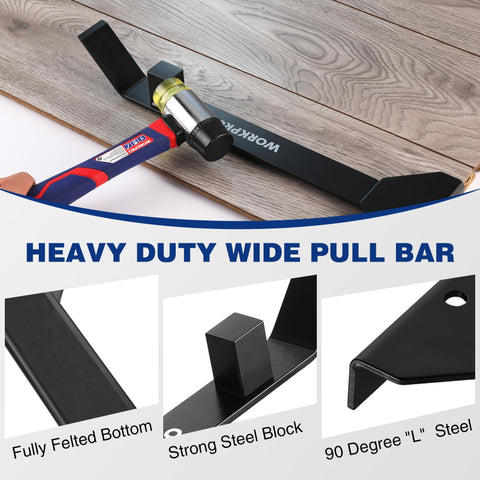 WORKPRO pull bar beveled edge enables access in tight spots near edges