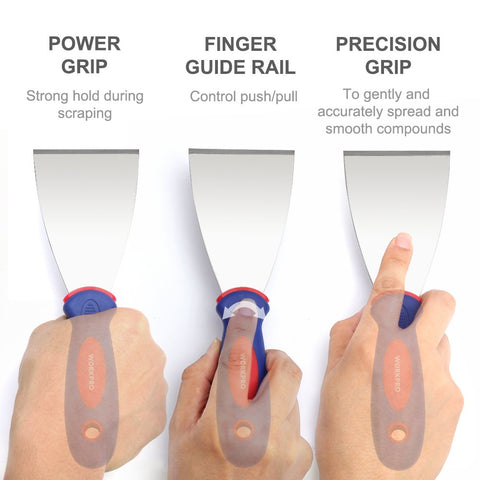 Workpro ergonomic handle for comfortable grip during long projects