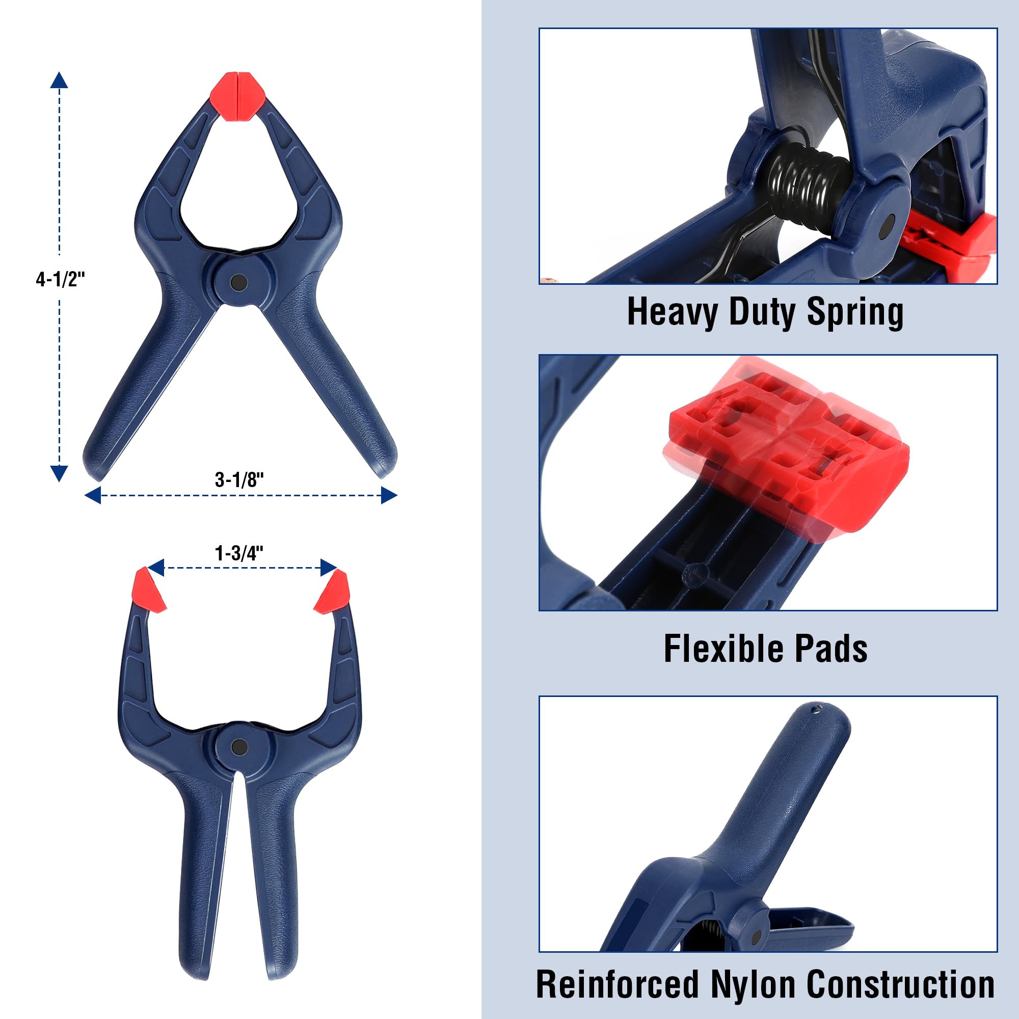 WorkPRO quick-release trigger enables one-handed adjustments during clamping