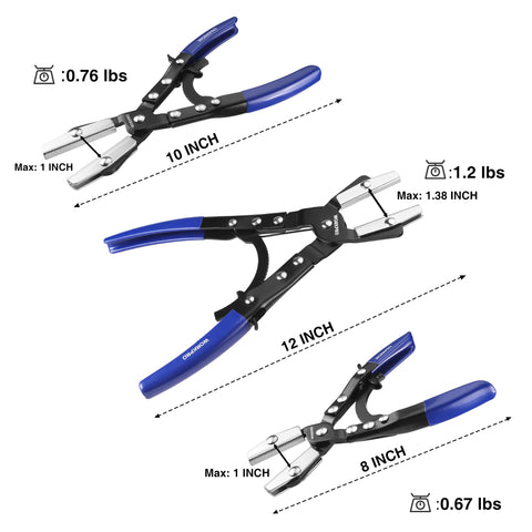 WORKPRO in-use setup showing radiator hose repair with pliers