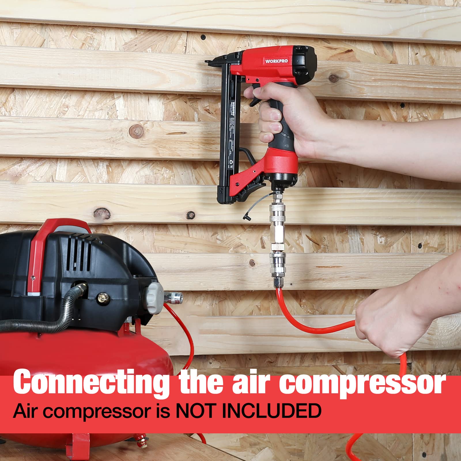 WORKPRO rear exhaust design improves comfort during operation in confined spaces