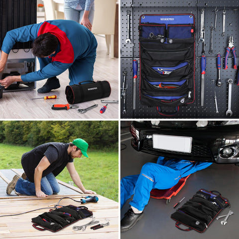 WORKPRO roll-up size 22 by 14 inches ready for on-site use.