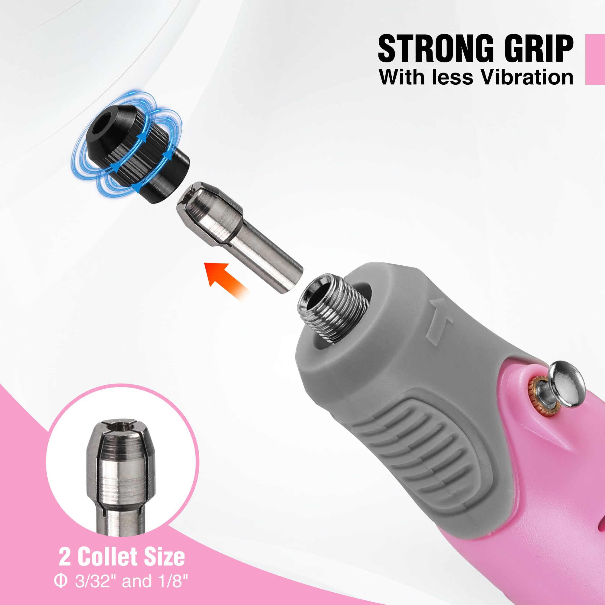 Ventilated housing helps keep the tool cool during use