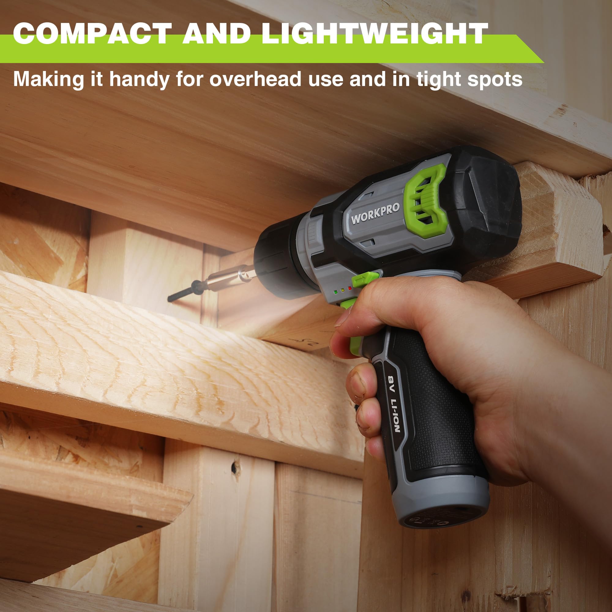 WORKPRO safety-forward features like lock-off switch for added drill safety.