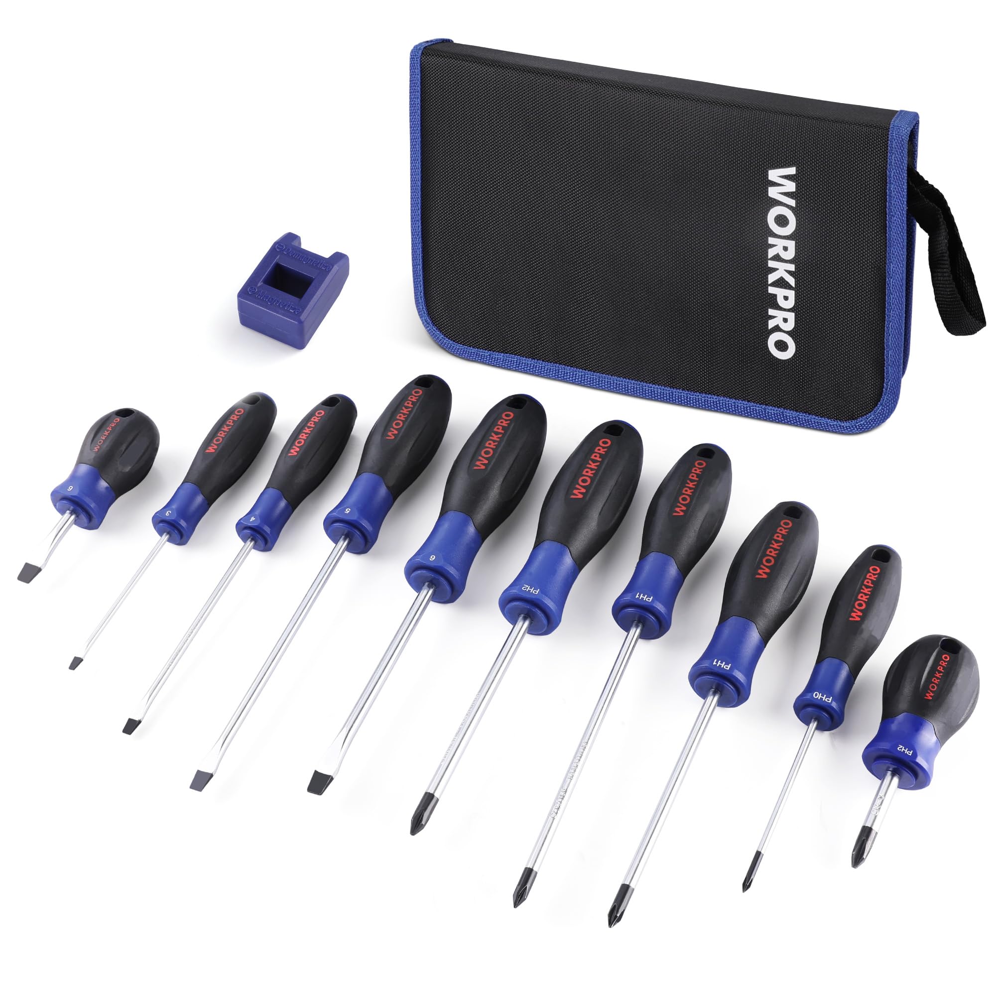 WORKPRO screwdriver set with pouch and magnets improves DIY efficiency