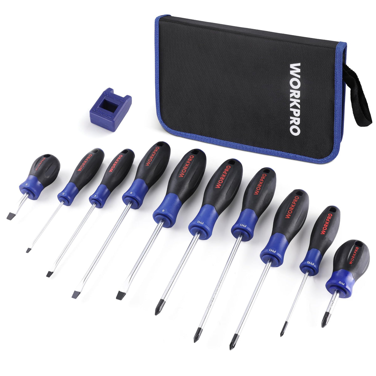 WORKPRO screwdriver set with pouch and magnets improves DIY efficiency