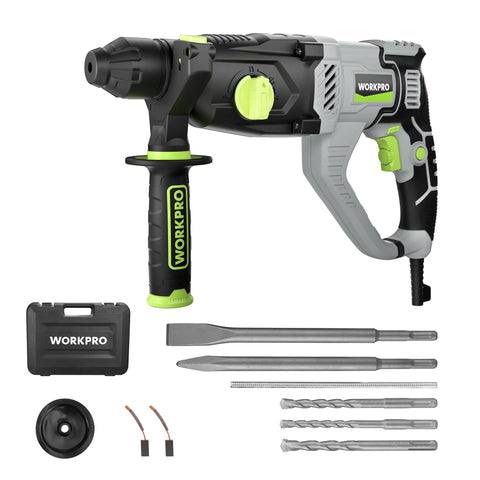 WORKPRO SDS-Plus rotary hammer drill main view showing compact, professional-grade power.